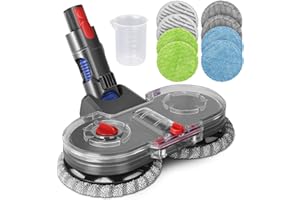 RUKHOOL Fregona Eléctrica Repuesto Purificador para Dyson V15 V11 V10 V8 V7 Aspiradora Fregona, Escoba Eléctrica Mopa para Limpiar El hogar 8 Almohadillas 1 Depósito De Agua