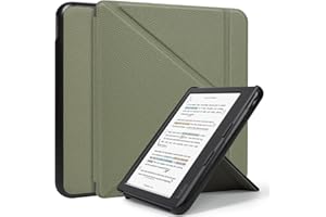 Caweet Étui pour Tolino Vision Colour 2024, Kobo Libra Colour (Modèle: N428), Origami Cover avec Auto Sleep/Wake, Vert