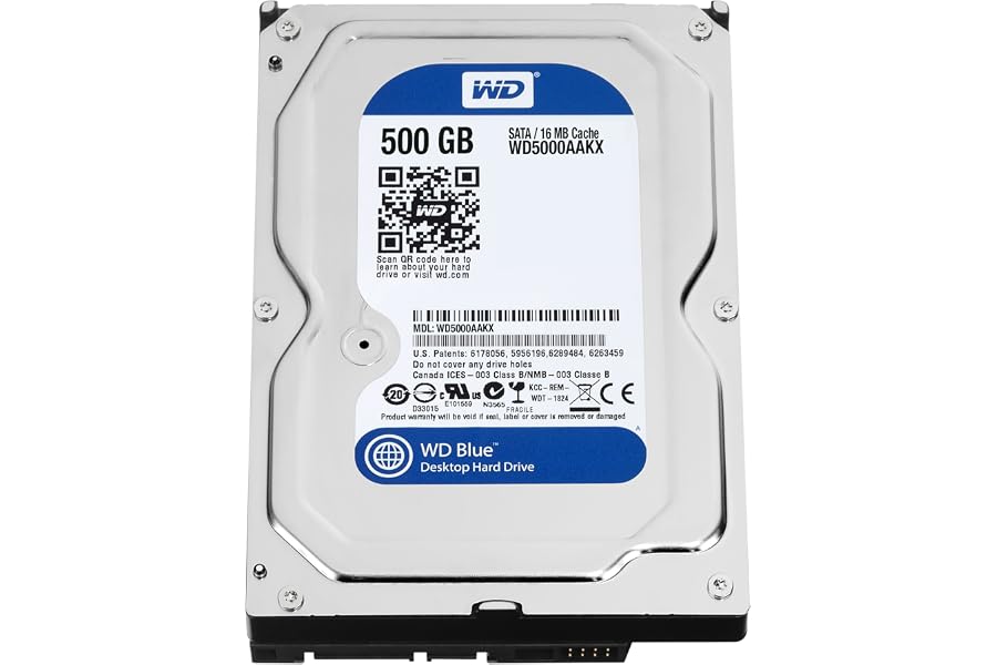 Western Digital WD5000AAKX Blue 500GB interne Festplatte (8,9 cm (3,5 Zoll), 7200rpm, SATA 6 Gb/s, 16MB Cache) (Generalüberholt)