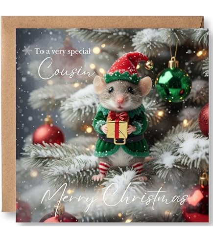 Traditional Christmas Card Cousin - 7 X 5 Inches 11 thumbnail image