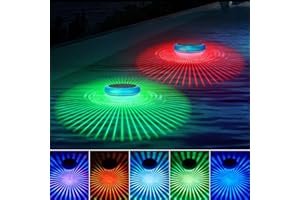 MORXINLE Solar Schwimmende Pool Licht,LED poolbeleuchtung mit Farbwechsel Wasserdicht Teichbeleuchtung für Garten Deko,Unterwasser Licht für Schwimmbädern,Wasserparks verwendet und Pool,Teich,Brunnen-2 Stück