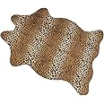 MACEVIA Leopard Rug Cheetah Print Rug Area Carpet Cute Western Decor Animal Skin Rugs for Living Room Bedroom Non-Slip 59" L x 47.2" W(4.9ft x 3.9ft)