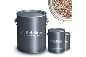 Befaline © BEFA-78 Stone Carpet Set up to 2.5 m², 25 kg Marble Gravel Rosso Verona + 1.5 kg Epoxy Resin Floor Coating for Natural Stone, Concrete, etc., Seamless and Easy-Care Floor for Indoor and