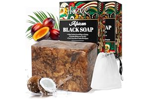 African Black Soap, Organiskt Afrikanskt Svart Tvål 200g, Afrikanskt Tvål Mot Akne Och Mörka Fläckar, Rå Svart Tvål För Alla