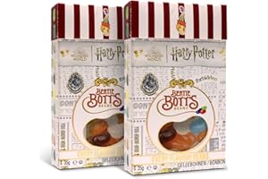 JELLY BELLY Set of 2 Harry Potter Bertie Botts Jelly Beans - 2 x 35 g Gift Boxes, Authentic Magic Sweets with Extraordinary Flavours | Perfect for Fans & Collectors