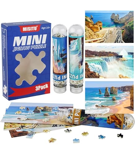 MISITU – Confezione 4 Mini Puzzle Da 150 Pezzi Per Adulti – Arte Pittura A Olio, Formato 15x10 Cm