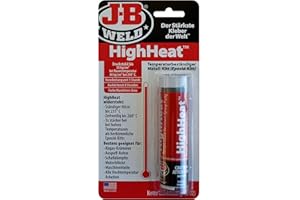 J-B WELD JB Weld HighHeat - Pegamento resistente al calor de masilla de metal epoxi para trabajos a altas temperaturas, 8297-DEU