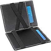 Travando ® Magic Wallet Vegas – Aspecto de Piel Lisa – Protección RFID con certificación TÜV – 7 Ranuras para Tarjetas – Comp