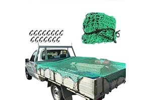 sigaer Safety Net Cargo Net For Pickup Truck, Truck Cargo Netting And Roof Rack Cargo Net Trailer Luggage Net Heavy Duty Tie-Down Mesh(Color : Green, Size : 2.5x3.5m)