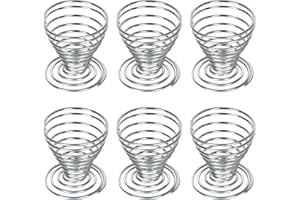TRIXES 6 x Coquetiers en Spirale Ressort en Fil d'Acier Inoxydable