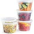 Caterserve 16oz Plastic Containers with Lids (12-Pack) - Perfect for Meal Prep and Food Storage