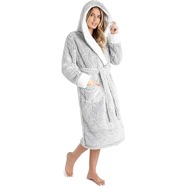 Chemise De Nuit Longue Femme - Pyjama Amusant Hamburger, Peignoir Chaud D'Hiver, Taille L à XXL - 13