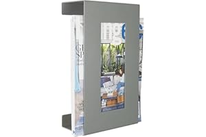 The Metal House Contemporary Wall Mounted Magazine Newspaper Rack in Metallic Silver