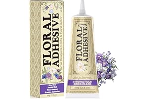 GLEAMGLEE Floral Glue 60g – Clear Waterproof Flower Adhesive for Fresh Flowers, Fast-Drying Flexible Glue for Bouquets, Corsages, Floral Arrangements, Florists & Craft Projects