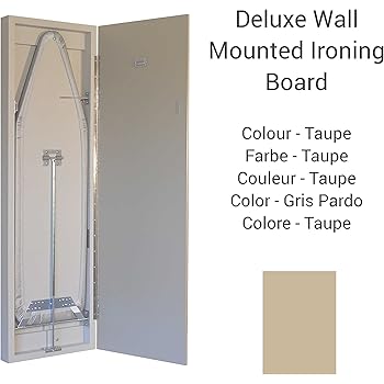 Mobile mit Bügelbrett aus Holz mit 3 Türen Walnuss Weiß Kirsche Esche