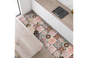 CREARREDA Tappeto Cucina in Vinile Antiscivolo e Lavabile Runner Multiuso Resistente all'usura Passatoia Cucina Antimacchia Adatto da tenere sotto il Lavandino e Fornelli Stampa Made in Italy 100%