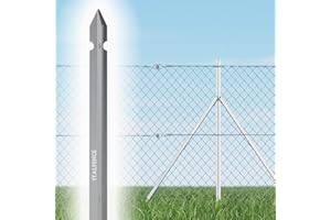 Italfence - Set da 10 pali a T per recinzione in ferro zincato (Disponibili tutte le altezze) [H 200cm, 30x30x3mm]