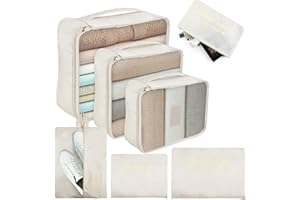 Romon Organisateur Valise Lot de 7 Imperméable Organisateur de Voyage Packing Cubes Organiseur, Rangement Valise Sac de Toilette,Sac Vetement,Sac à Chaussures, Koffer Organizer