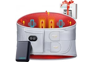 Fascia Lombare Riscaldamento ALLJOY 170CM Riscaldamento Elettrico Masajeador per Schiena Vita, 10000mAh Batteria Termoforo Elettrico Lombare, 3 Livelli di Temperatura, 3 Massaggio a Vibrazione Regali