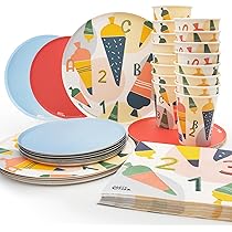 Joxessaien Einhorn Schulanfang Set - 20 Teller + 20 Servietten Für Die Perfekte Einschulungsparty
