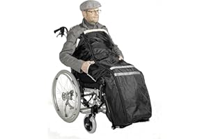 ‎HERO24 HeRo24 Rollstuhlsack, Fußsack, Schlupfsack für den Rollstuhl gefüttert ! Schwarz mit Antirutsch Noppen