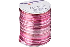 Morex Ribbon Präsent Rafia Pearl - Cinta para decoración (Rafia, 50 m), Color Rosa