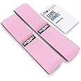Proworks Glute Bands, Set of 2 Resistance Bands for Legs and Glutes, Includes Exercise Band Workout Booklet, Non-Slip Booty Band for Women & Men (2 Band Pack)