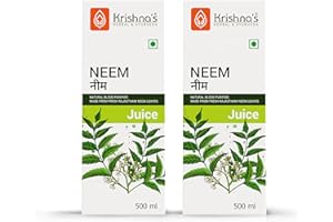 KRISHNA'S HERBAL & AYURVEDA Krishna's Neem Juice Of Fresh Leaves| Blood Purifier 500ml (Pack of 2)