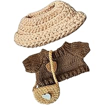 Labubu Puppenkleidung Set - DIY Outfit Für 17cm Plüschfiguren Mit Hut & Tasche