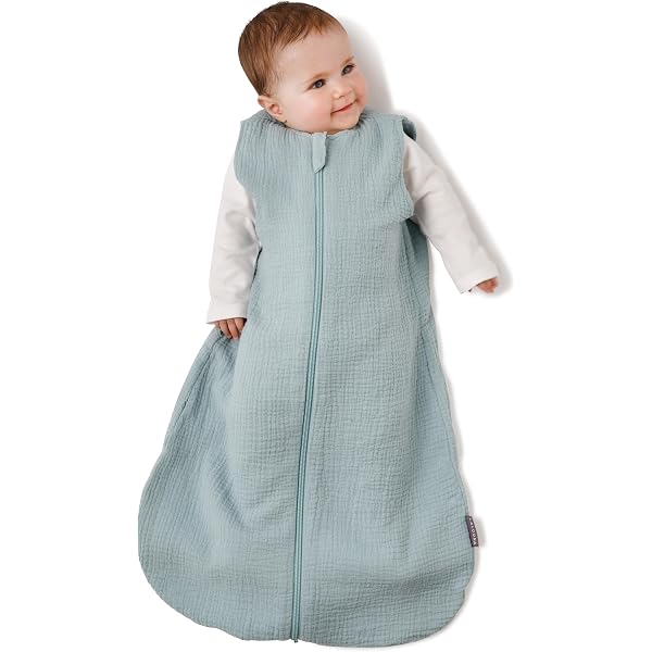 IOBIO Schlafsack mit Fuß Style Penguin Bio-Baumwoll-Musselin (Smaragd, 110/116) Baby