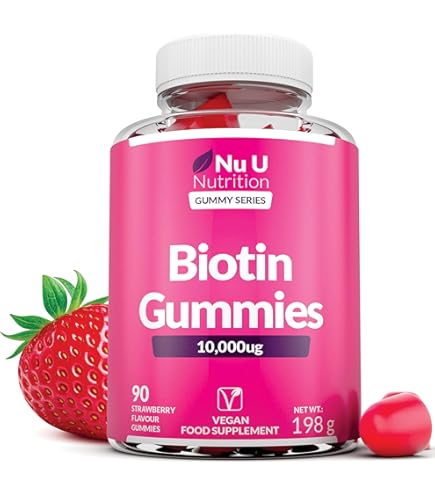 HAIR, SKIN & Nails Gummies - 60 Raspberry Flavour Gummies - Advanced Hair Skin & £1.75 - UK