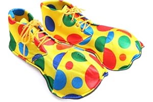 Poluka Clown Shoes Large Rainbow Clown Shoes Funny Circus Props Kits for Unisex Adult Men Women Halloween Costume Supplies Cosplay Party Favors