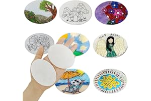 Hisredsun 10 Stück Flache Steine zum Bemalen, 6-8cm weiß Glatte Große Kieselsteine, Dekosteine Naturstein,Natürlicher Flussstein für Mandala Bemalen