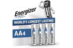 Energizer Ultimate Lithium Batterie AA (4 Stück) | Die langlebigste AA Batterie der Welt - 100% auslaufsicher Konstruier