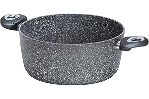 BIALETTI Aeternum Madame Petravera 2.0 Casseruola, Alluminio, Grigio (Pietra), 28 cm