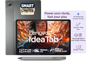 Lenovo Idea Tab (Smartchoice) with Tab Pen | WiFi Only |11" 2.5K IPS Display |6GB RAM + 128GB ROM (Expandable Upto 2TB)| MediaTek Dimensity 6300|7040mAh|4 Speakers| Grey