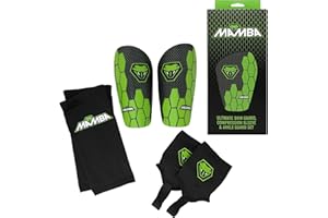 Mamba Ultimate zestaw podkładek pod golenie | podkładki na golenie, ochraniacze na kostki i rękawy kompresyjne, elastyczność i ochrona | dzieci/dorośli | wyróżniający się brytyjski wzór