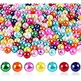 100 Perline Acriliche Da 8 Mm, Con Foro Grande, Colorate, Rotonde, Per - Foto 12