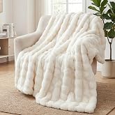 SHANNA Rabbit Plush Sofa Blanket Super Soft Warm, Thick Flannel 1000 g/m&sup2; Blanket Bed, Multifunctional Fluffy for Bedroom, So