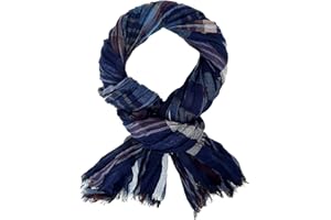 Ella Jonte Herrenschal Blau Schwarz Rot oder Grau Viskose gestreift Herren Schal Tuch