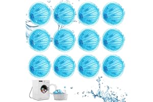 VMUTGA 12 Stücke Tierhaarentferner Waschmaschine, Waschmaschine Flusenball, Katzenhaarentferner, Hundehaare Entfernen, Trocknerbälle für Entfernt Tierhaare, Flusen und Fussel (Dunkelblau)