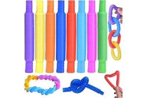 Giocattoli Sensoriali Mini Pop Tubes,CZMAO Giocattoli Sensoriali Colorati con Tubo Estensibile, Giocattoli Sensoriali Colorati Adatto a bambini,ragazzi e adulti per alleviare lo stress e l'ansia