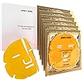 Grace & Stella - Masque Visage Hydratant à l'Or 24K (lot de 6 pcs) - Masque Facial Anti Ride, Anti Age et Vegan, Stimule le C