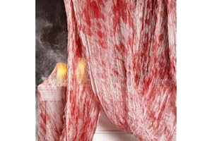 PURPLE STAR 2.15x10.16M Halloween Creepy Cloth, Blood Large Size Halloween Scary Spooky Cloth, Windows Doorways Cover Gauze for Party Haunted House Decorations