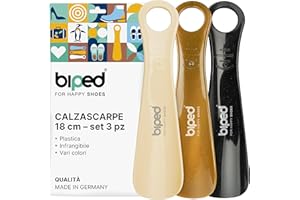 biped set 3 calzascarpe in plastica 18 cm – Mini leve scarpe ergonomiche da viaggio – Perfette per bambini e adulti – Accessori compatti e pratici z1570(noble cream)