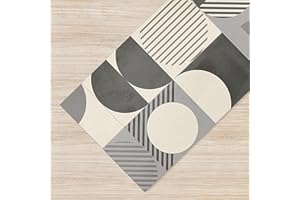 IlGruppone Tappeto Cucina Antiscivolo Made in Italy Passatoia Antimacchia Multiuso Corridoio Soggiorno Lavabile in Lavatrice - 50x300 - Eclissi