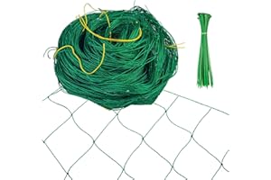 ONLYFLY Hywean 5m x 1,8m Red de Enrejado Jardín con 50 Bridas Red de Escalada de Plantas de Nylon Malla de Soporte de Planta para Tomates Pepino Guisantes Hortalizas Frutas