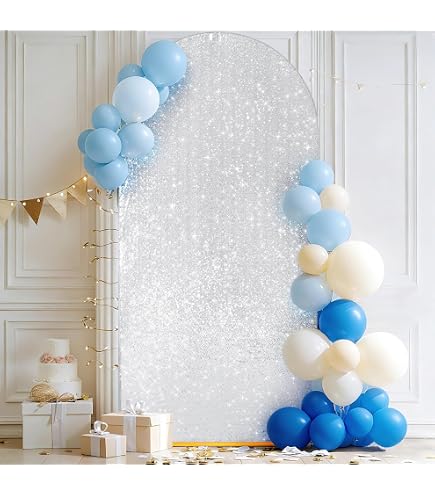 Copertura per arco nuziale in spandex, aggiornata, copertura rotonda per arco Chiara, per feste di compleanno, cerimonie, banchetti (beige, 2 m