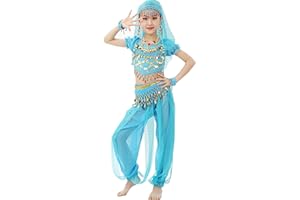 Astage Niña Carnaval Danza del Vientre Manga Corta para Halloween Wear