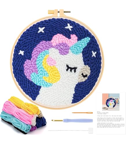 JSRQT Panda Punch Needle Embroidery Starter Kits, Tapijt Hooking Borduurwerk Beginner Kit voor Kinderen en Volwassenen Beginner, Punch Naald Tool Set met Stof, Naainaalden, Garens en Hoepels JSRQT Panda Punch Needle Embroidery Starter Kits, Tapijt Hooking Borduurwerk Beginner Kit voor Kinderen en Volwassenen Beginner, Punch Naald Tool Set met Stof, Naainaalden, Garens en Hoepels